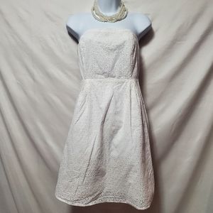 Strapless Eyelet Dress